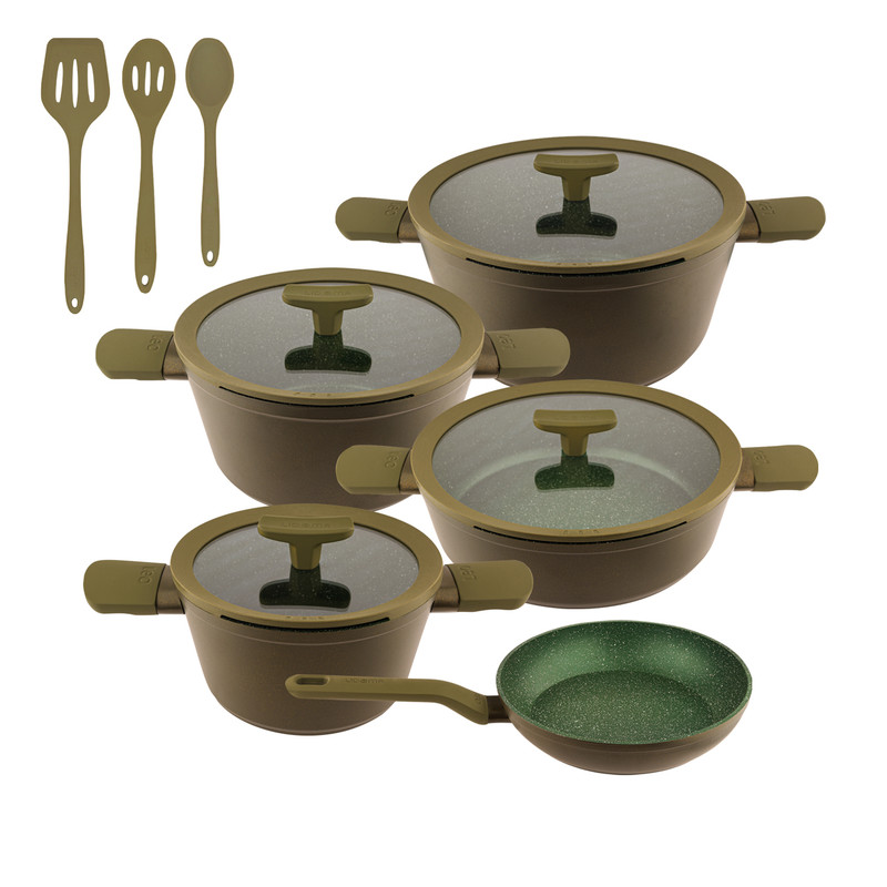 محصول نمونه تستی سرویس قابلمه و تابه گرانیتی 12 پارچه لیدوما مدل لئو سری برگهوف